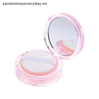 [savemoneyeveryday] Hộp phồng đệm khí rỗng Hộp đựng mỹ phẩm có gương Bb Cream Hộp đựng mỹ phẩm kèm dụng cụ trang điểm xốp [vn]