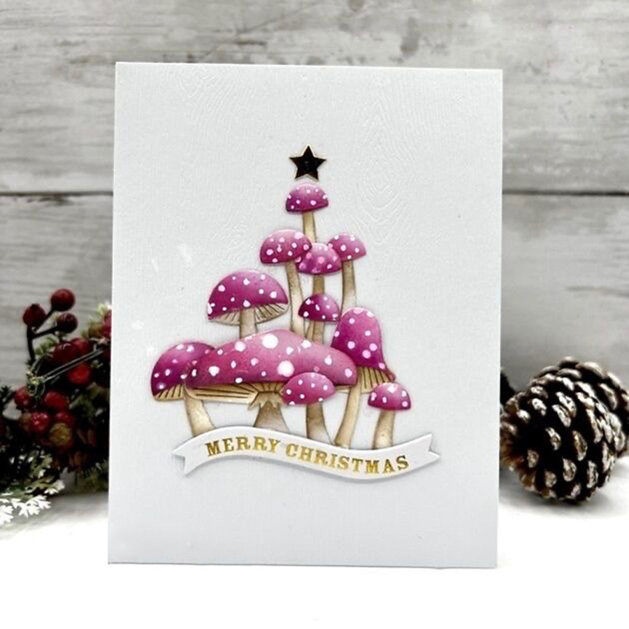 Bộ dụng cụ cắt nấm scrapbook - Khuôn cắt DIY bằng thép carbon Khuôn dập nổi và tạo hoa văn trang trí nghệ thuật giấy