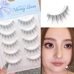 5 Cặp Mô Phỏng Lông Mi Giả Người Phụ Nữ DIY Anime Full Dải Lông Mi Cho Làm Đẹp Mắt Cosplay DIY Trang Điểm