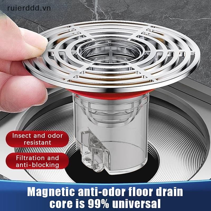 # ruierdd # Tự đóng mùi và chống côn trùng Thoát nước sàn có thể tháo rời Vỏ thoát nước vòi hoa sen Bộ lọc tóc Bộ lọc cống cắm.
