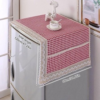 [VN Local] HOMELYHUB 1 chiếc vỏ chống bụi tủ lạnh 55x120cm, có túi, vải lanh cotton bảo vệ tủ