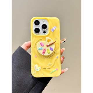 Ốp điện thoại bảng vẽ ba chiều màu xếp li sang trọng cho iPhone16 15 14 13 Promax bảo vệ camera chống sốc mờ mặt sau cứng