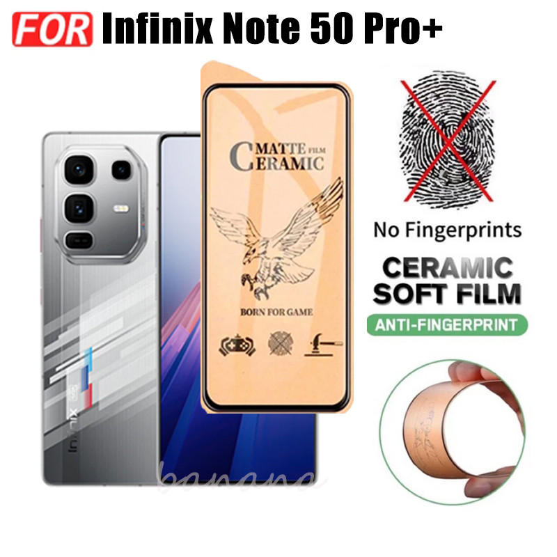 Ốp điện thoại chống sốc 3 trong 1 Infinix Note 50 Pro + cho Infinix Note 50 Pro 4G Note 50X Note 40 5G Phim mờ gốm + Phim ống kính máy ảnh
