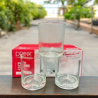 [Giá Xưởng] Bộ 6 Ly Thủy Tinh Tròn Đáy Xoắn PCD22008 Dung Tích 225ml,  Ly Uống Nước Sang Trọng