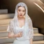 THEGIRL8B Ren Veil, Latin Mass Đen Trắng Cô Dâu Mantilla, Truyền Thống Phong Cách Tây Ban Nha Cưới Thanh Lịch Đầu Che Cho Nữ