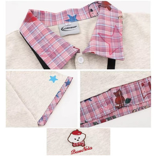 GKSSS Mới Áo Sơ Mi POLO Tay Ngắn Thời Trang Họa Tiết Chó Con Nối Giả Hai Mảnh Thời Trang Trung Lập Phong Cách