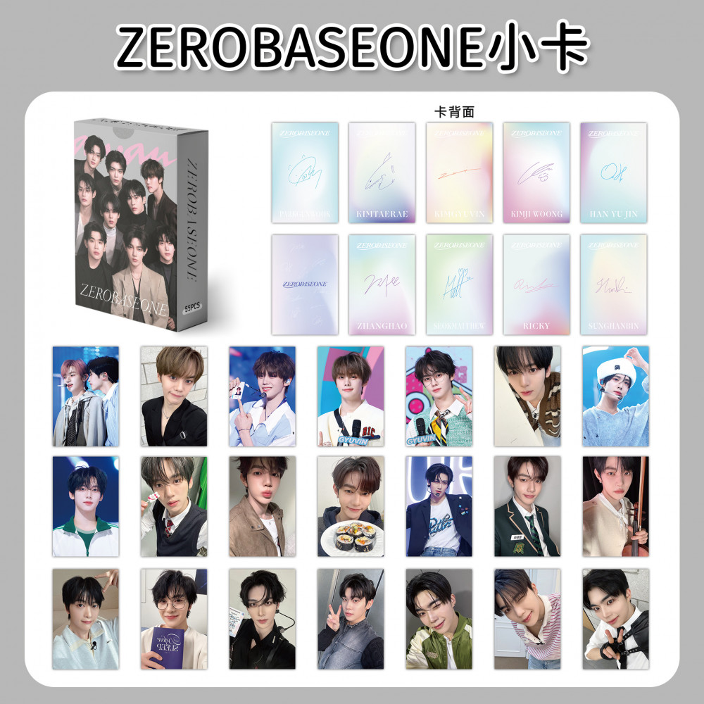LINXX 55 Chiếc ZEROBASEONE K-Pop Boy Band Lomo Cards Holographic 3 Inch Member Photocards HD Collectible Fan Merch Album Dán Thẻ Giao Dịch Cho ZEROSE