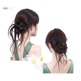JULYHOT Sợi Chịu Nhiệt Tổng Hợp Tự Nhiên sels Xoăn Sóng Tóc Lộn Xộn Bun Dành Cho Nữ Và Bé Gái Tiệc Cưới Hàng Ngày Massivedeals