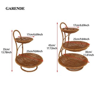 Giỏ rau quả tròn Garende có chân đế giả đa chức năng mây