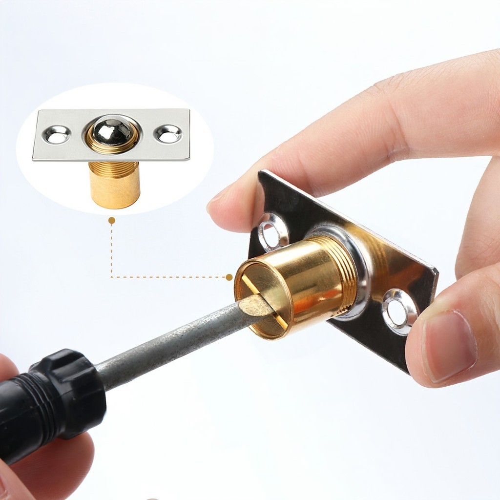 SỈ/Lẻ Chốt bi lò xo giữ cửa, cố định cửa, dùng cho cửa nội thất, cửa cổng v.v... Chất liệu đồng FE123