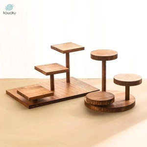 Giá đỡ bánh gỗ Giá đỡ món tráng miệng Nhẹ đa năng bậc thang đứng bậc