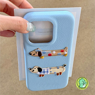 Ốp Điện Thoại Da Thêu Cho Realme Narzo 50 30 5G Q3i Q3s Q2 GT 5G 9 SE 9 Speed 8 5G X2 XT Cover Hoạt Hình Dễ Thương Dachshund Ins Style Vỏ Mềm