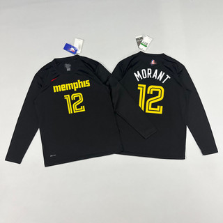 Yuki Kawamura Áo thun dài tay khô nhanh của Mỹ Memphis Grizzlies Jersey Đồng phục chụp ảnh thể thao ấm áp