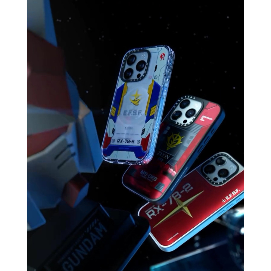 Casetify X Gundam E.F.S.F.F. Rx-78-2 Hút Từ Tính Trong Suốt Cứng Acrylic Lưng TPU Edge Ốp Lưng Điện Thoại Ốp Lưng Tác Động Cho Apple IPhone 13 14 15 16 Pro Max