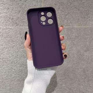 Ốp Lưng Sang Trọng Cho Vivo Y52S Y31S Y03 Y17S Y28 Y38 Y58 Y27 Y36 Y35 Y78 Plus Y75 Y55 Y02 Y02A Y77E Y77 Y71 Y97 Ốp Lưng Đơn Giản Mờ Màu Tím Đậm Bảo Vệ Ống Kính Vỏ Điện Thoại Mềm