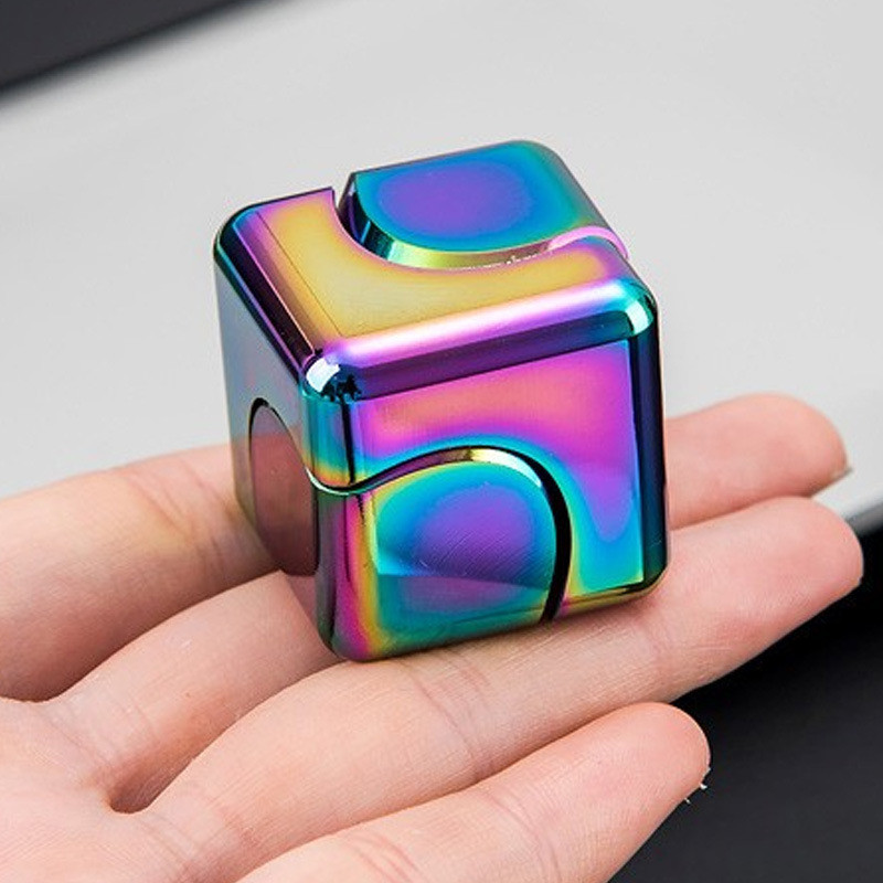 Kim Loại Vuông Fidget Spinner Antistress EDC Đầu Ngón Tay Đồ Chơi Giảm Căng Thẳng Tay Quay Từ Tính Top Chống Lo Âu Spiner Đồ Chơi Trẻ Em
