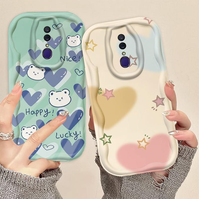 Vỏ Silicon Hoạt Hình Cho OPPO F11 3D Nghệ Thuật TPU Mềm Dễ Thương Kem Cặp Đôi Cô Gái Ngôi Sao Tình Yêu Gấu Thẩm Mỹ Ốp Điện Thoại Chống Sốc