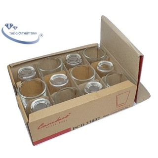 Bộ 12 Ly Cốc Thủy Tinh Uống Trà Rươu 12 Trơn - PCD23007 Cẩm Đạt - Phương Trang