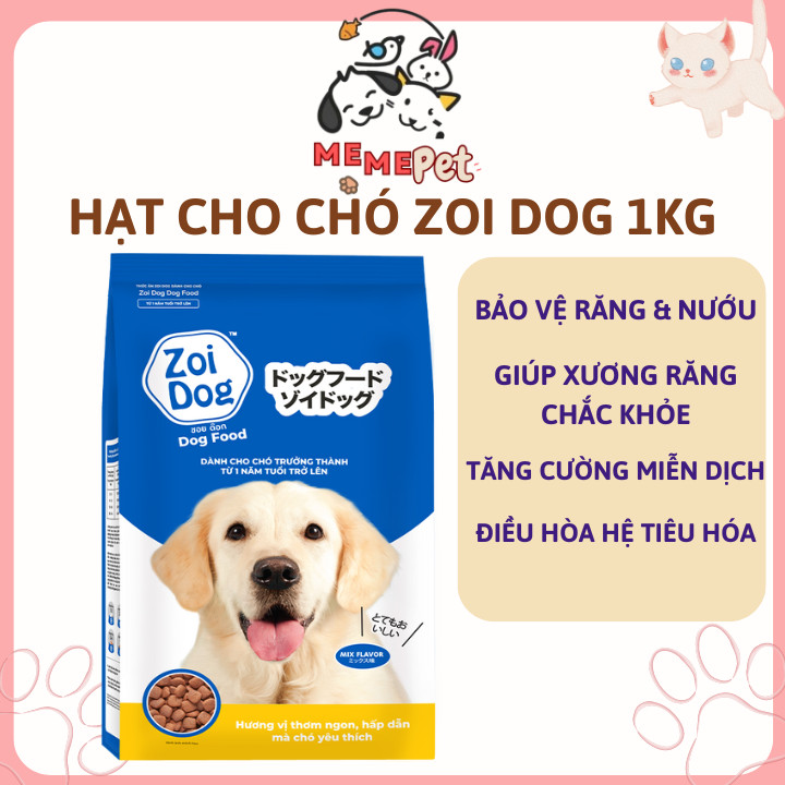 Thức Ăn Hạt Cho Chó ZOI DOG 1kg Thức Ăn Cho Chó Trưởng Thành ZOIDOG Hạt ...