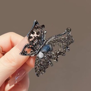 Mauropoli [Sẵn Sàng] Phong Cách Mới Niche Bướm Ba Chiều Kim Cương Giả Lấy Kẹp Tinh Tế Đơn Giản Gãy Tóc Nổ Nửa Phần Tóc Kích Thước Nhỏ Top Kẹp Tóc