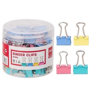 Kẹp bướm đủ nhiều màu Deli 15mm / 19mm / 25mm / 32mm. -