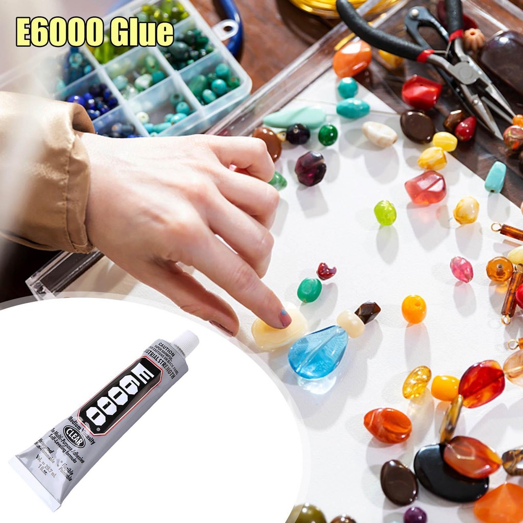 E6000 Siêu Keo Trang Sức Trong Suốt Keo Dán Dính Dính Khoan Kim Cương Giả Liên Kết Gốm Sứ Thủy Tinh Nhựa Keo pomervn