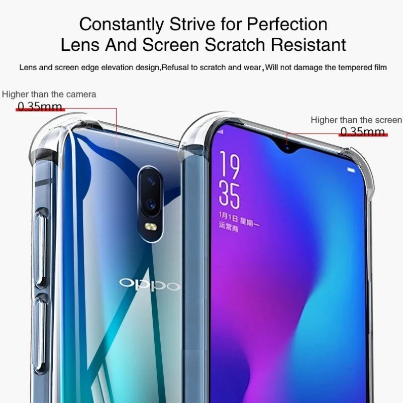 Ốp Điện Thoại Di Động Túi Khí Chính Hãng Cho OPPO R17 RX17 R15 Pro Neo R15X R11 R11S R9 R9S Plus Funda Ốp Lưng Silicon Trong Suốt Sang Trọng