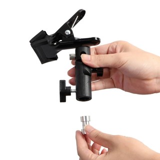 EZ Nặng Kim Loại Kẹp Giá Đỡ Phản Quang Kẹp Kim Loại Gắn 1 4 Đến 3 8 Đèn Đứng Gắn Cho Đèn Flash Ô Giá Đỡ