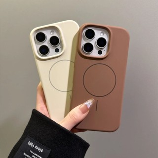 Ốp điện thoại silicon từ tính lỏng tiên tiến cho iPhone16 Pro Max 15 14 13 12 Pro Max bảo vệ camera chống sốc chống rơi mặt sau mềm