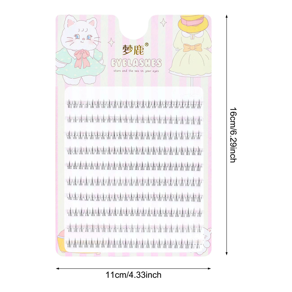 Cụm lông mi dưới đáy 4-7mm Màu đen DIY Cá nhân Lông mi Anime Thích hợp cho mọi loại mắt