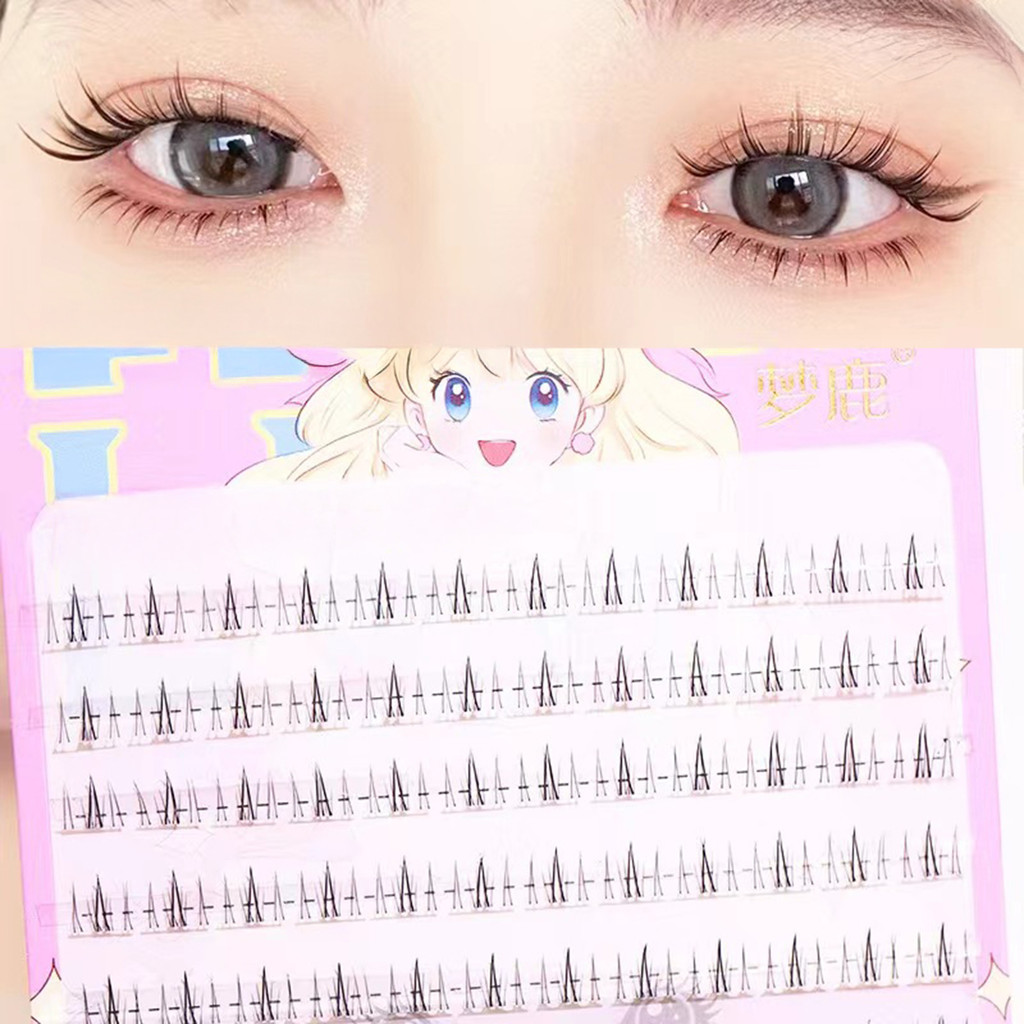 Cụm lông mi dưới đáy 4-7mm Màu đen DIY Cá nhân Lông mi Anime Thích hợp cho mọi loại mắt