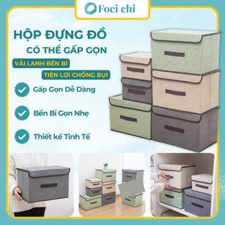 Hộp Đựng Quần Áo Có Nắp BUNA ,Túi Đựng Đồ Đa Năng Bằng Vải Cứng Cáp Có Nắp Đậy.