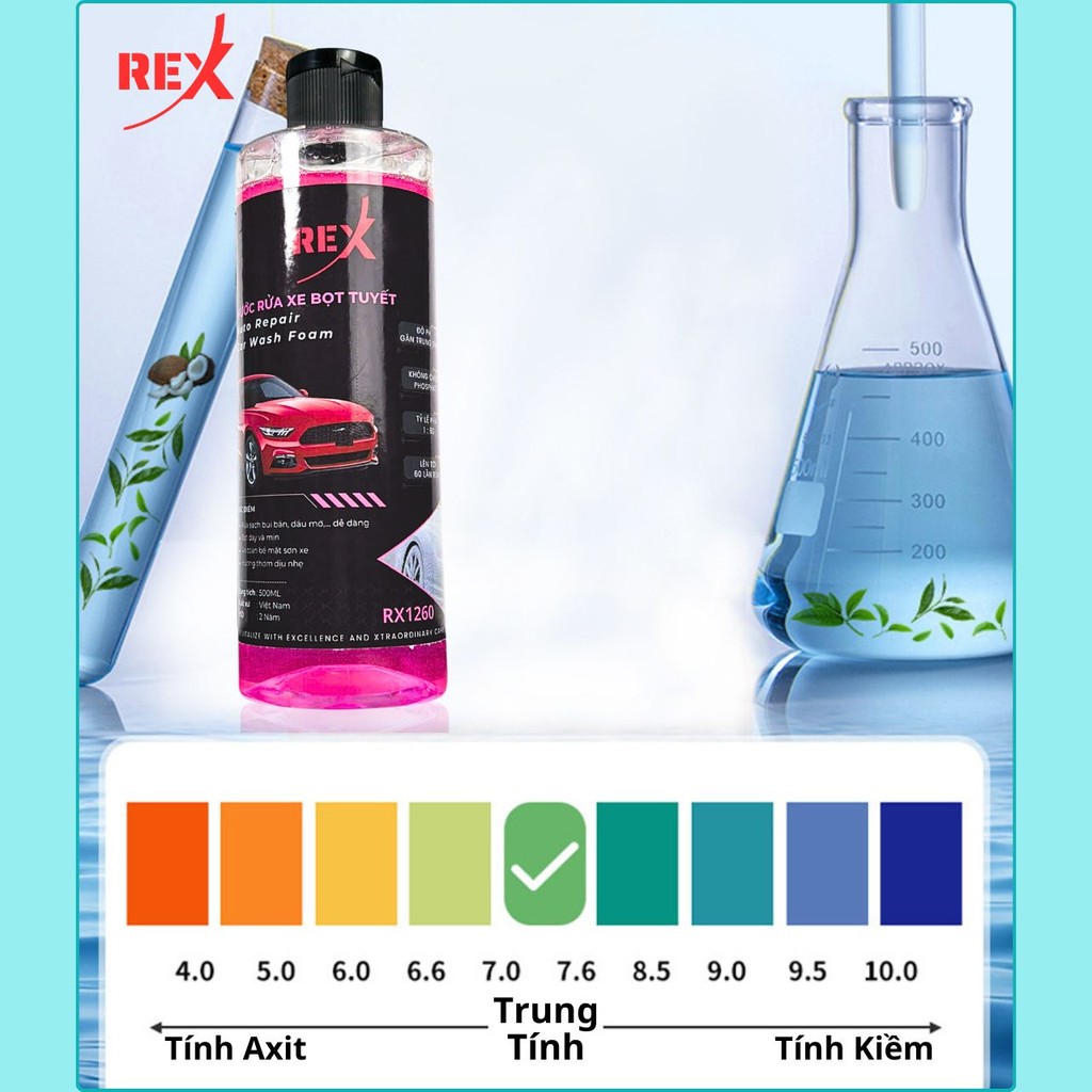 Xà bông rửa xe siêu bọt REX Car Wash Foam RX1260 - LongVu Auto