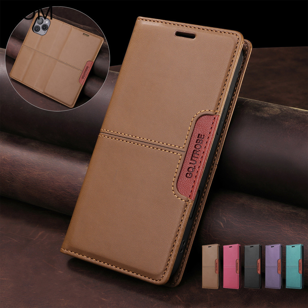 Vỏ Từ Tính Cho Xiaomi 14T POCO C75 C65 Redmi Note 13 Pro + Pro Plus 5G 13C 14C 11 11S 10 10S 10C 9 9s 4G Splice Ví Da PU Flip Cover Có Khe Cắm Thẻ Giá Đỡ Vỏ Mềm