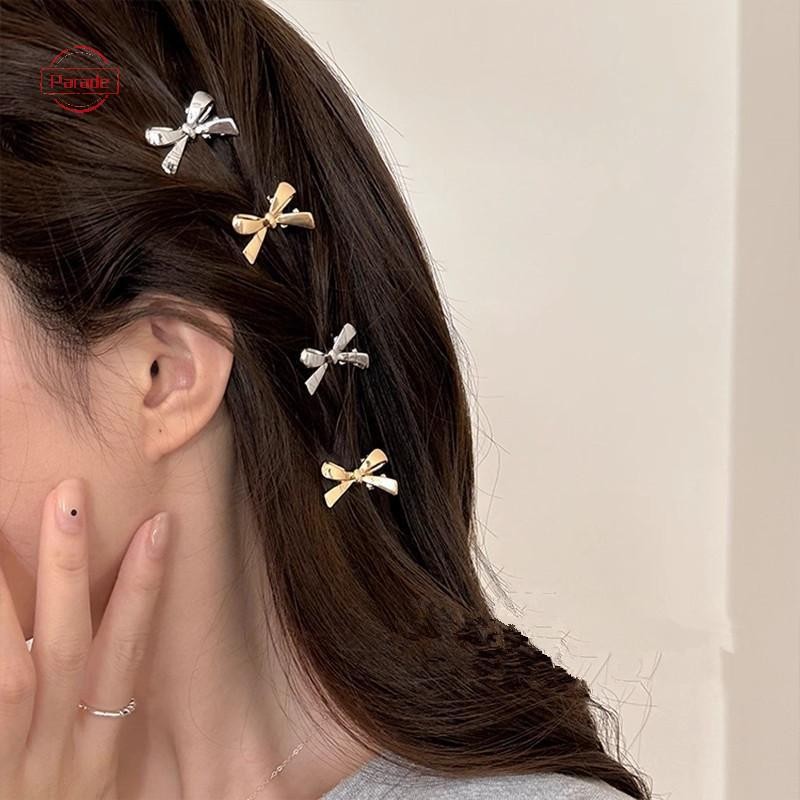 Diễu Hành 6 Miếng Kẹp Tóc Nơ Vàng Mới Cho Nữ, Cô Gái Ngọt Ngào Và Thoáng Mát Kẹp Tóc Và Phụ Kiện Tóc VN