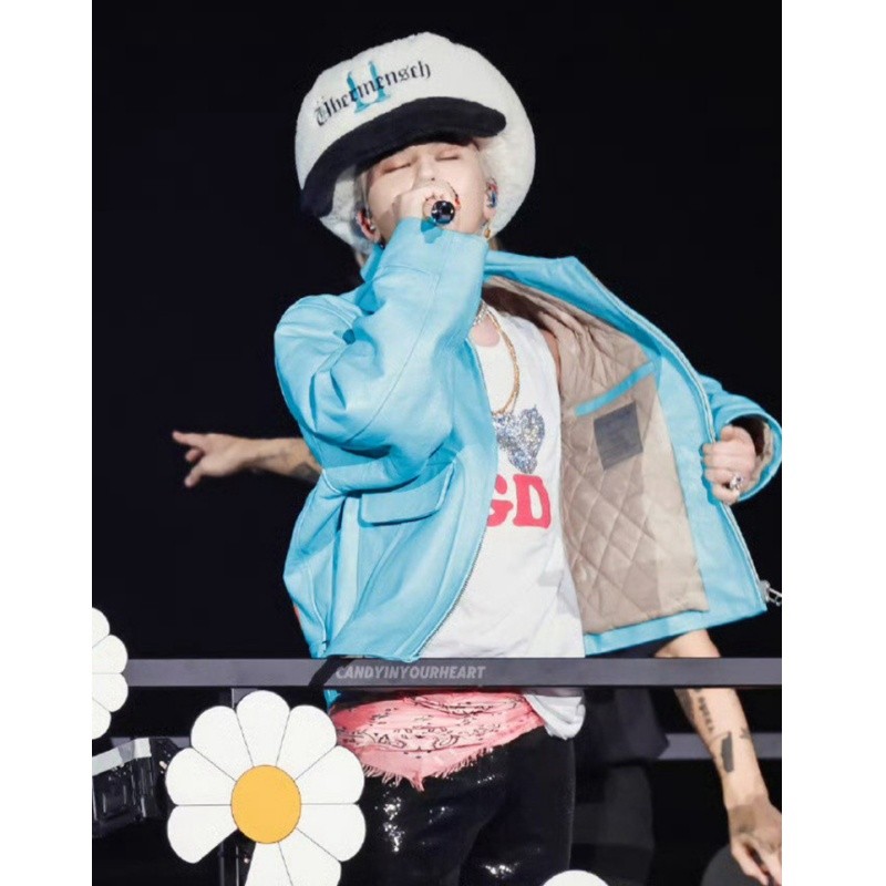 YB1 G-Dragon Nhật Bản tour du lịch thế giới 2025 cùng phong cách I LOVE GD Áo thun cotton đính đá ngắn tay BY1