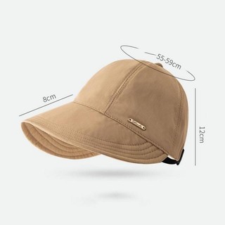 Mũ chống nắng nữ Mũ chống nắng Mũ UV có thể gập lại Mũ có thể điều chỉnh Chống nắng Người cá Mũ xô Mũ xô Mũ vành rộng có mặt nạ móc Thích hợp cho đuôi ngựa