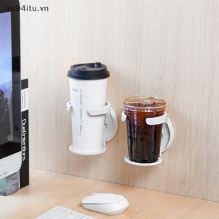 XOITU Giá đỡ cốc tròn treo tường có thể gập lại Giá đỡ đồ uống tự dính Giá đỡ bình sữa treo tường tiết kiệm không gian đa năng VN