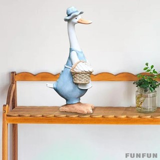 Thủ Công Vườn Tượng Nhựa Dễ Thương Vịt Điêu Khắc Sân Bãi Cỏ Trang Trí Ngoài Trời