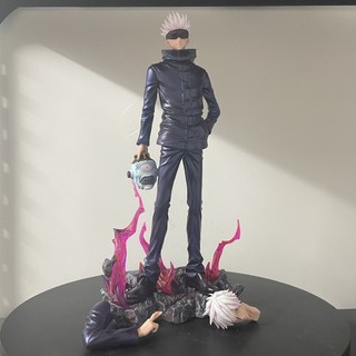 33cm Lx Jujutsu Kaisen Gojo Satoru Nhân vật hành động Pvc với 2 đầu