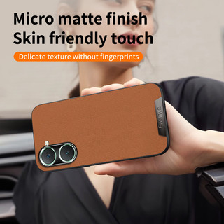 Vivo Y18t Y03 Y03T Y18i y18 y18e V2333 V2345	Ốp điện thoại bảo vệ chống rơi camera kim loại V2350, vỏ bảo vệ kết cấu da cao cấp