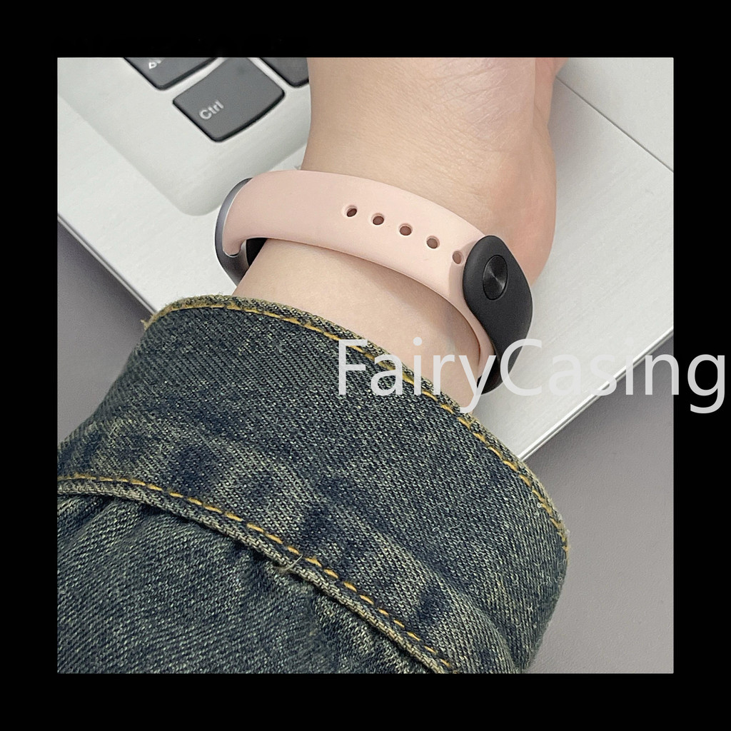 Dây Đeo Màu Kép Cho Xiaomi Mi Band 10 9 8 NFC Vòng Tay Silicon Cổ Tay Miband 9 NFC Thay Thế Pulsera Correa Dây Đeo Thể Thao