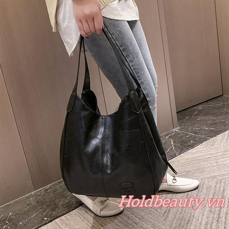 Túi Đeo Vai Nữ Vintage Dung Tích Lớn Túi Tote Mềm Cho Thường Ngày