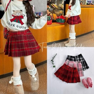 CV15-[tomnaukid] Chân váy xếp ly caro cho bé gái size từ 8-35Kg
