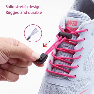 Dây buộc giày đàn hồi chắc chắn Giày thể thao Khóa Tennis Dây giày không có dây buộc Người lớn Trẻ em Dây giày tròn Dây cao su cho giày Phụ kiện