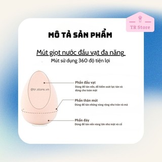 Mút tán nền Malian giọt nước bao gồm hộp đựng cao cấp