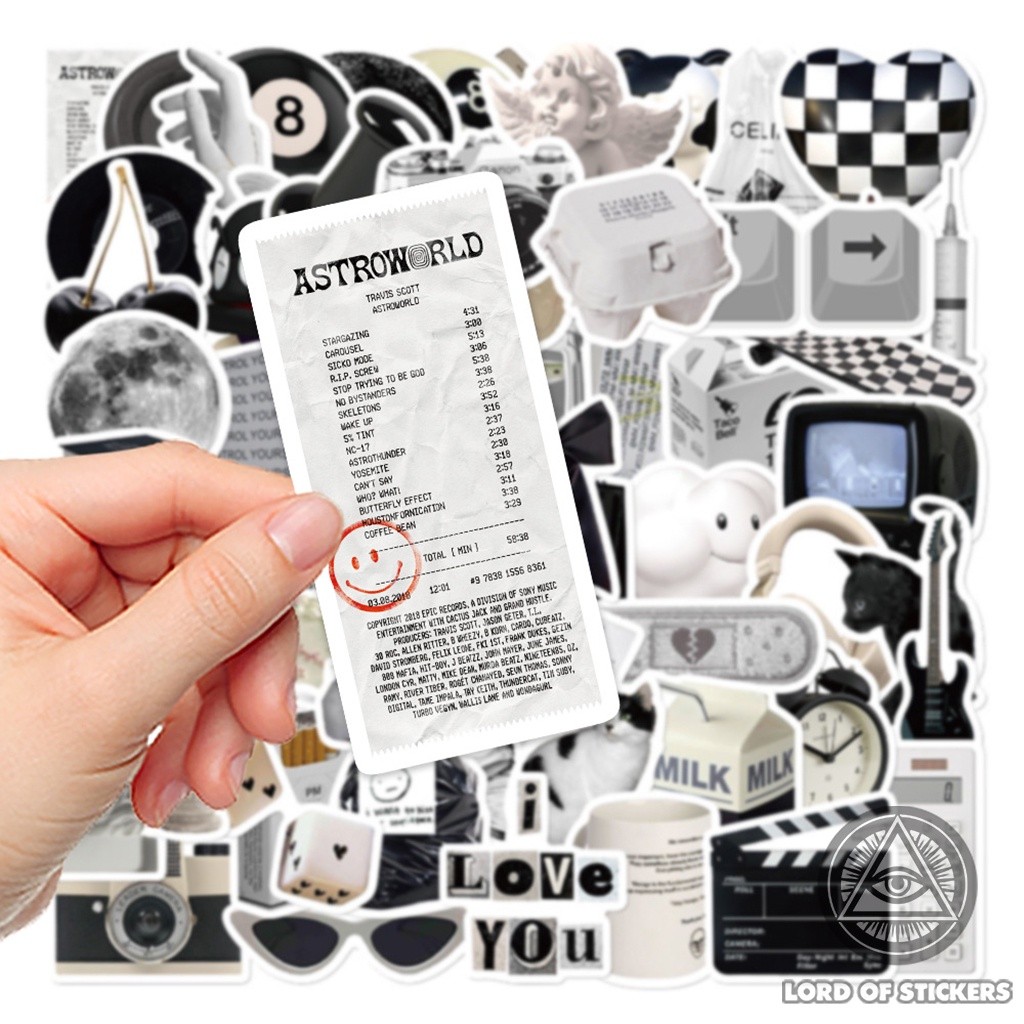 61 Miếng Dán Sticker Phong Cách Cổ Điển Đơn Giản