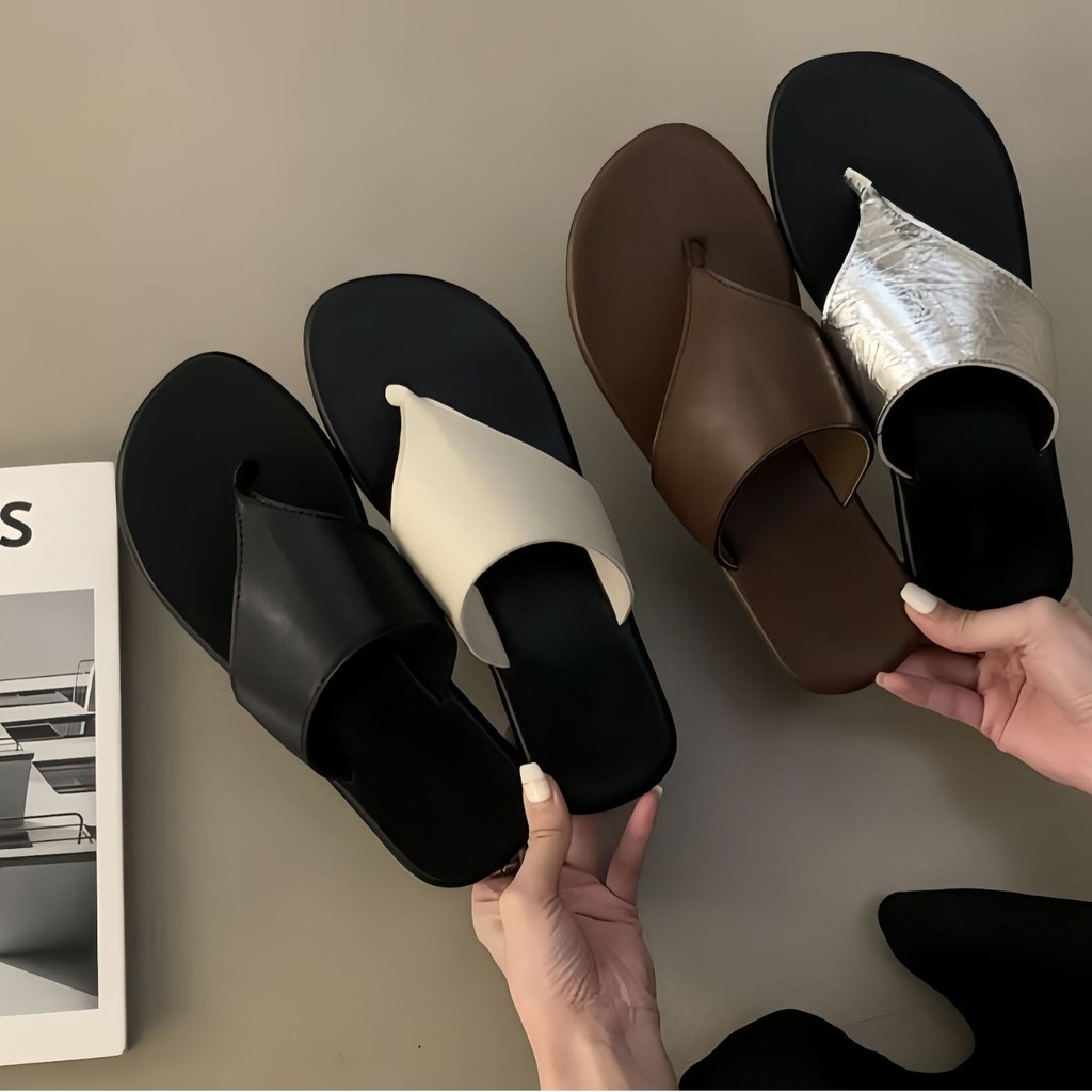 Đế Mềm Thoải Mái Flip-Flops Phiên Bản Hàn Quốc Thông Thường Tất Cả Trận Đấu Flip-Flops 2024 Giày Đi Biển Mùa Hè Thời Trang Cát Phẳng