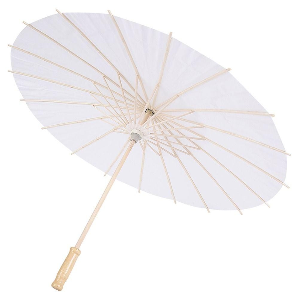 [COD] 1 Chiếc Ô Giấy, Đồ Dùng Tranh Handmade DIY Trắng Truyền Thống, Đường Kính Trống Tay Cầm Dài 20 / 30 / 40 / 60cm Đạo Cụ Chụp Ảnh Cho Bé Tắm Kỷ Niệm Sinh Nhật Đám Cưới