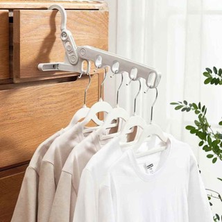 Móc treo quần áo di động 5 lỗ treo gắn cửa gấp gọn, Móc phơi đồ linh hoạt xoay 360 gắn mọi nơi trong nhà ALINE